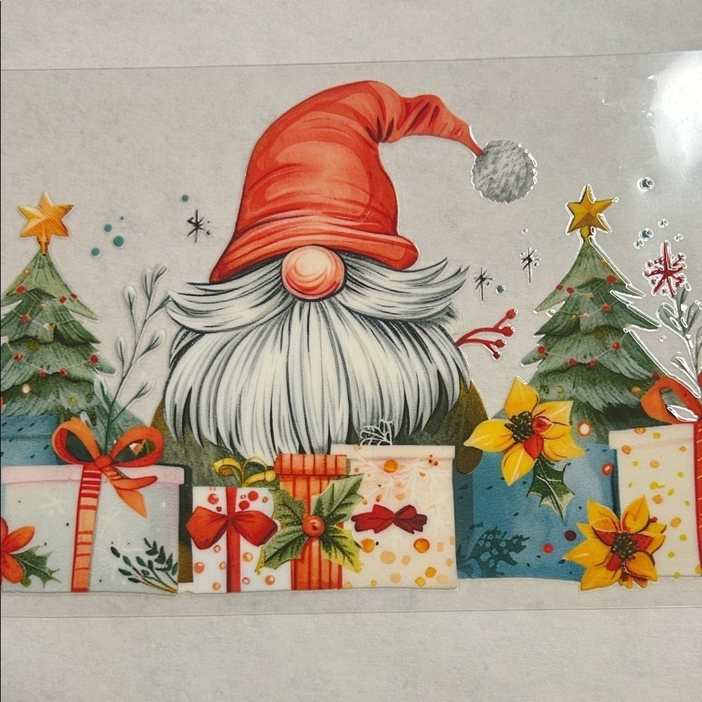 Christmas Gnome Cup Decal